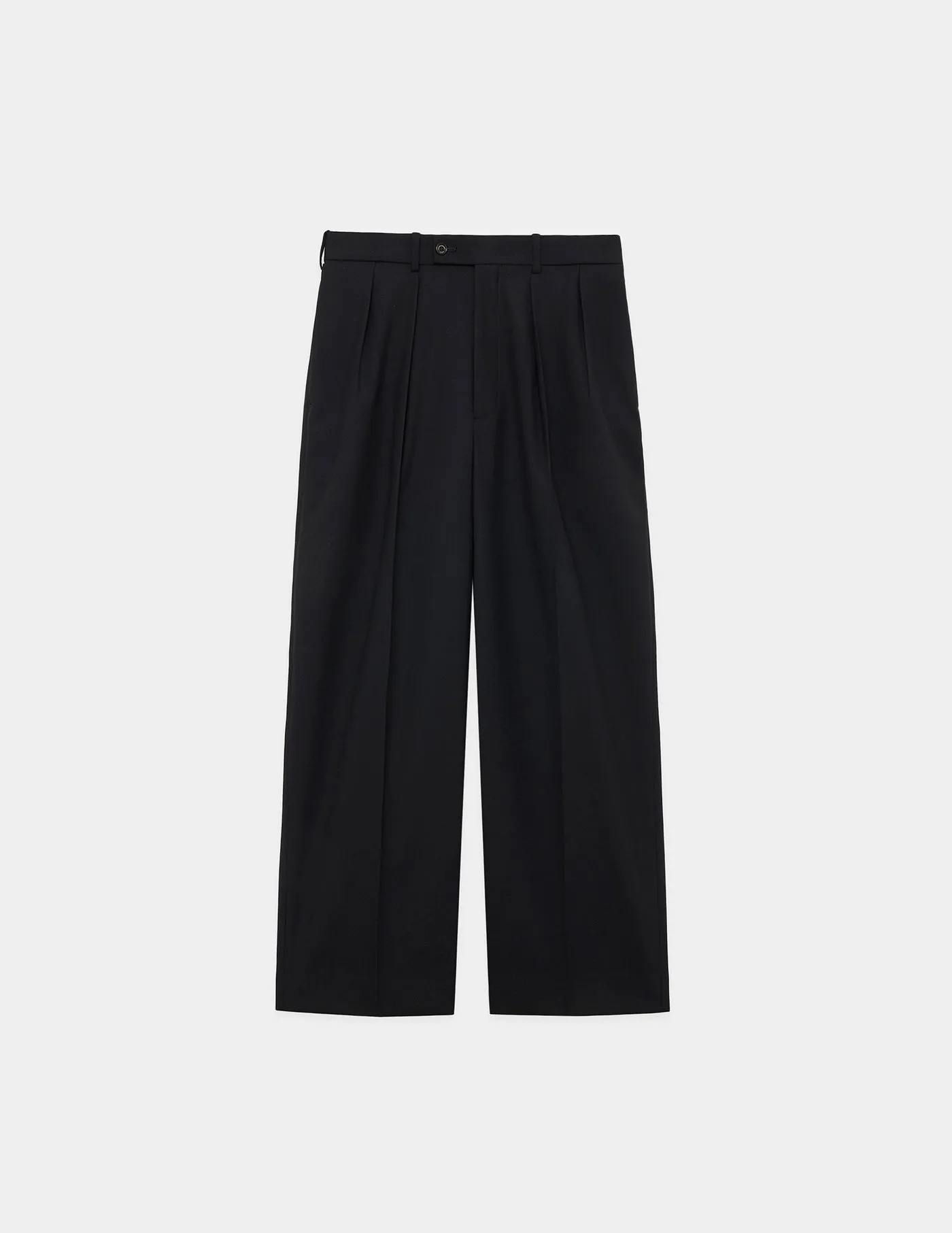 A24C06PT02C ORGANIC WOOL SURVIVAL CLOTH DOUBLE PLEATED TROUSERS