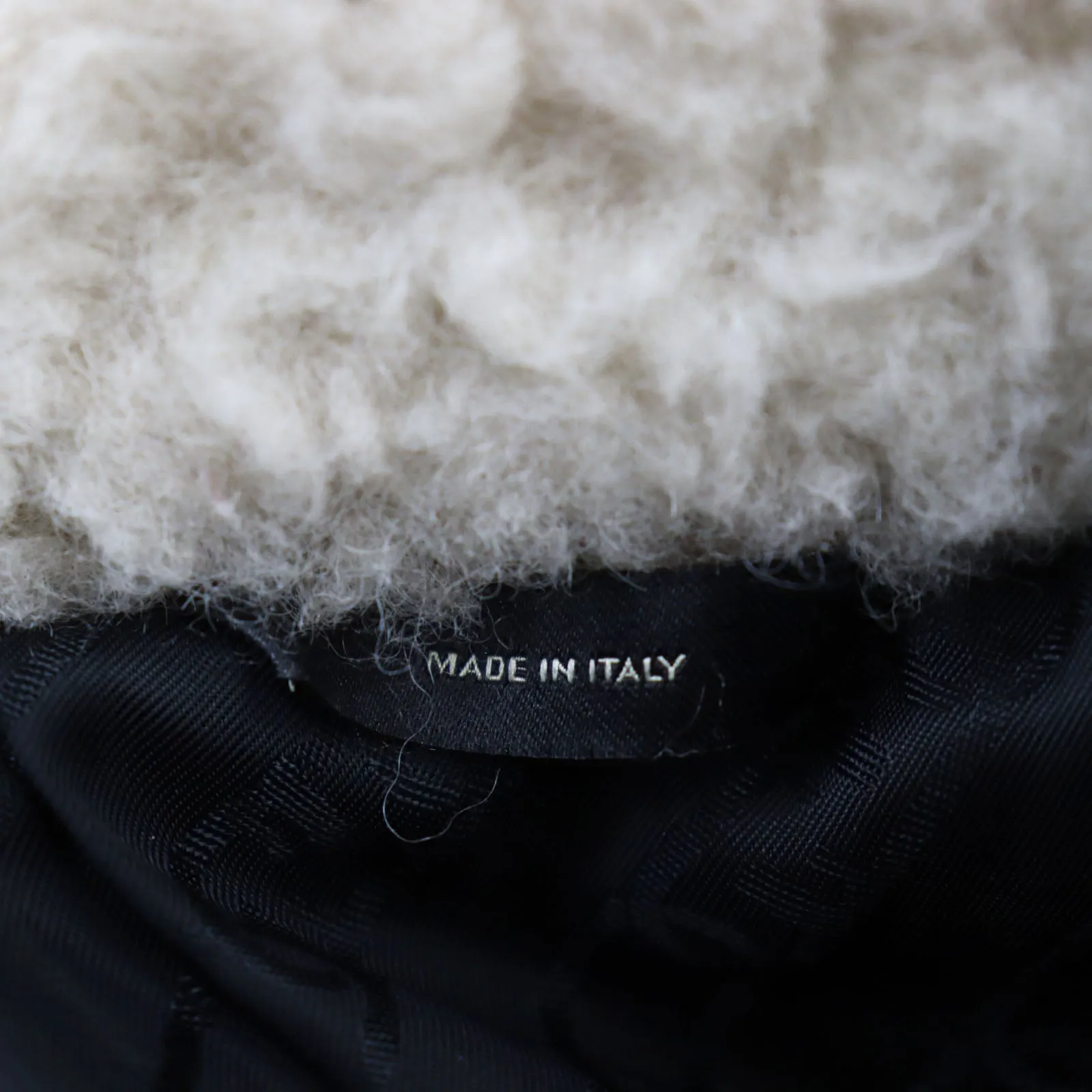 Fendi Wool Alpaca Leather Blouson Beige Brown