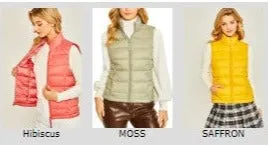 High Neck Padded Puffer Vest by Vanilla