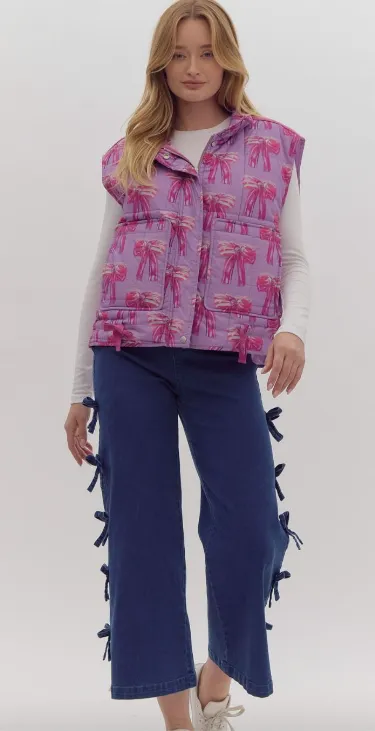 Lavender Bow Vest