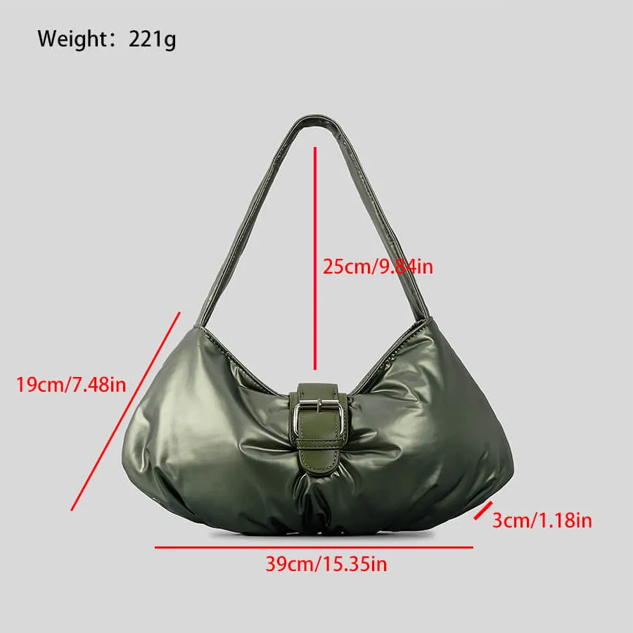 Pleated Underarm Puffer Shoulder Bag - Showtown