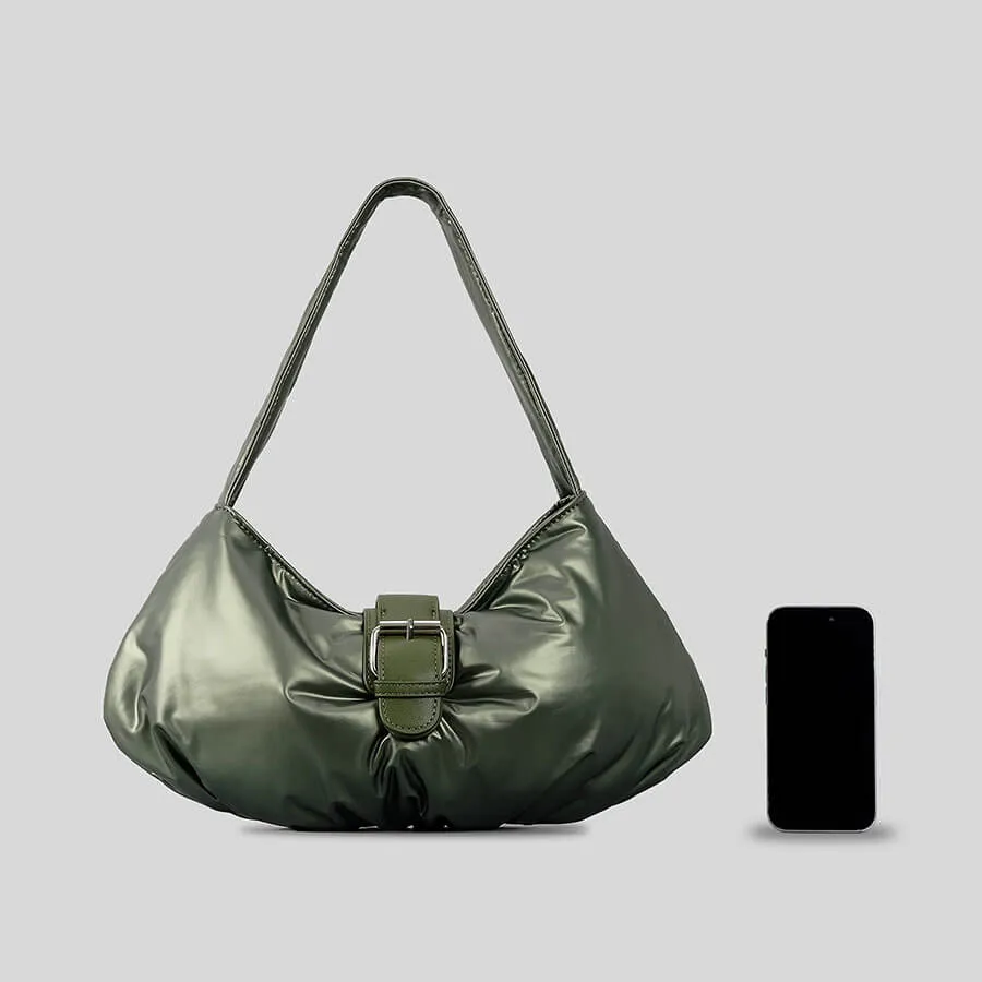 Pleated Underarm Puffer Shoulder Bag - Showtown