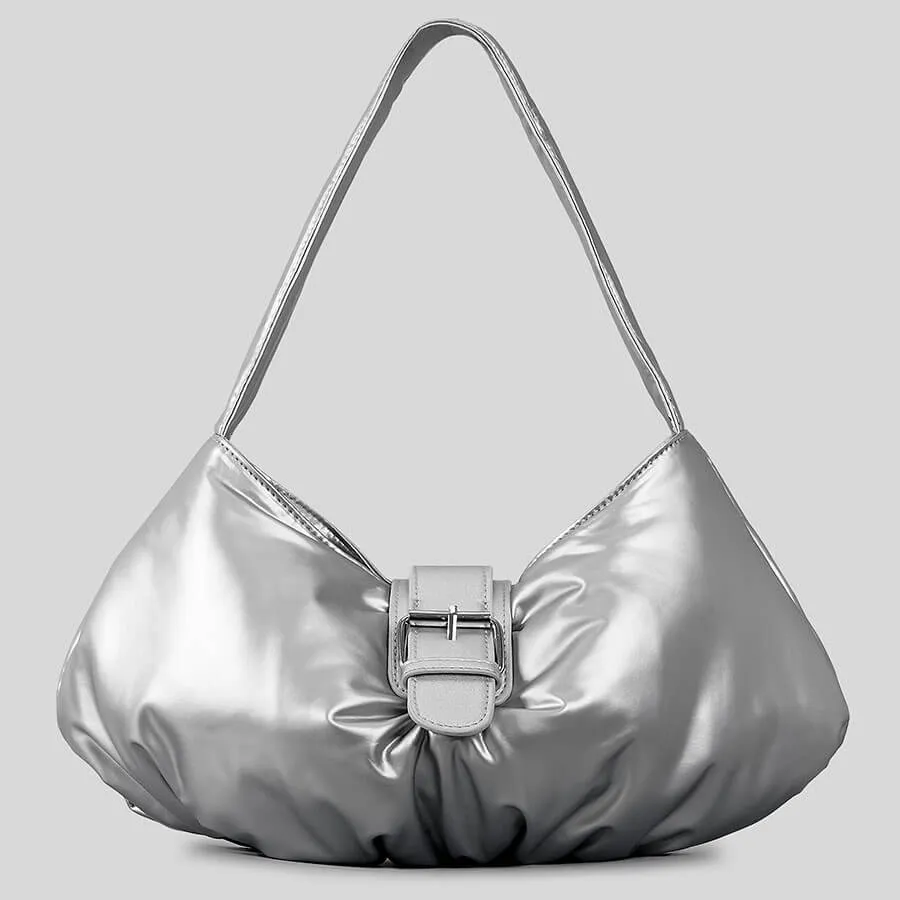 Pleated Underarm Puffer Shoulder Bag - Showtown