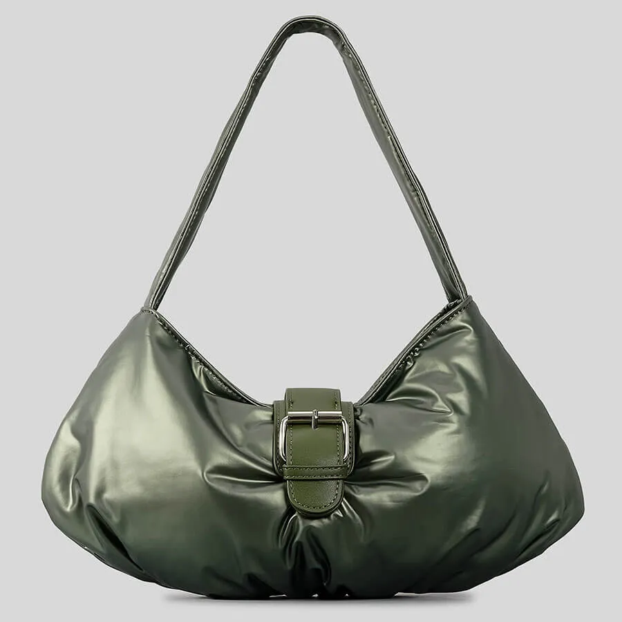 Pleated Underarm Puffer Shoulder Bag - Showtown